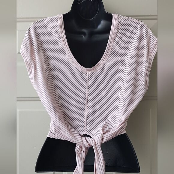 Lululemon Women's Sheer Striped Top Size 4 - Picture 5 of 10